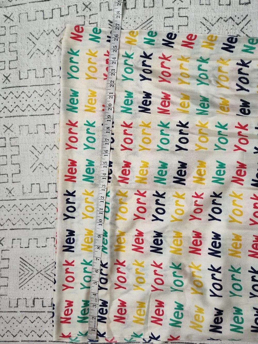 Multicolor New York City Typography Print Scarf Pashmina Cashmere Y2K